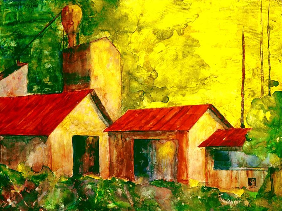 Mill Building Painting - old Mill in Fortsonia Georgia by Gary DeBroekert