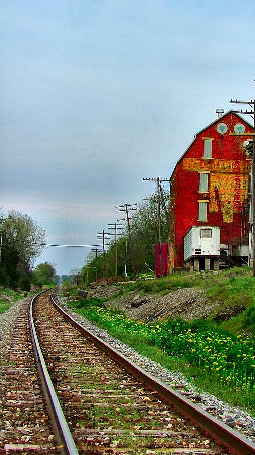 Old Mill on the Tracks Photograph by Julie Dant