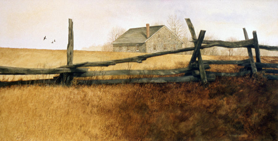 Old Mill Painting by Tom Wooldridge