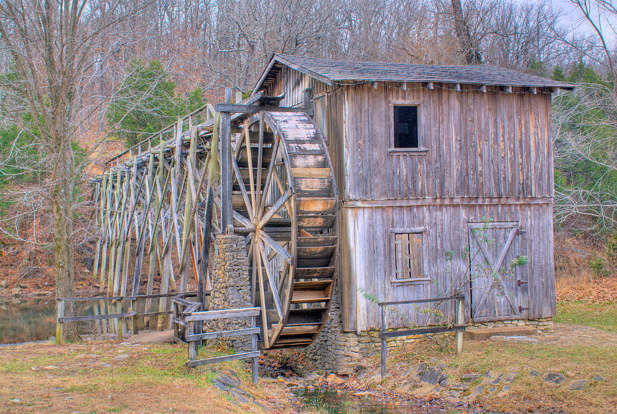Old Mill Water Wheel and Sluce Photograph by Douglas Barnett