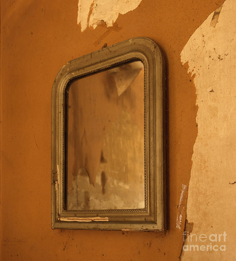 Mirror Photograph - Old mirror by Bernard Jaubert