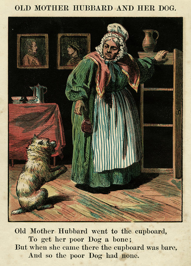 Dog Drawing - Old Mother Hubbard  Went by Mary Evans Picture Library