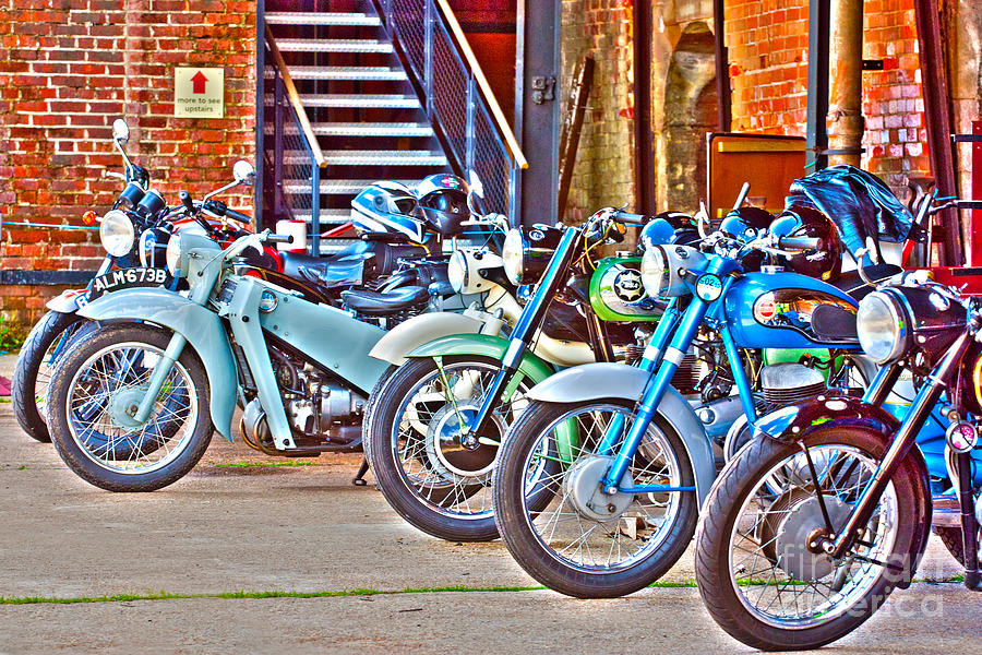 Old Motorbikes HDR Photograph by Terri Waters