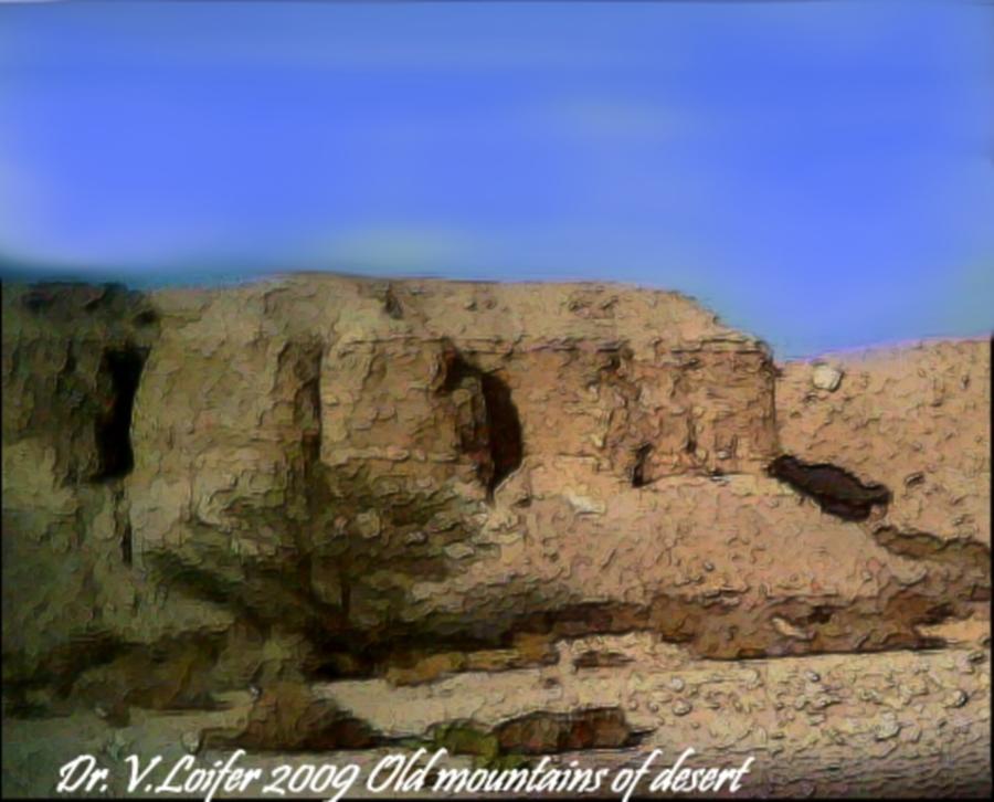 Old mountains of desert Digital Art by Dr Loifer Vladimir