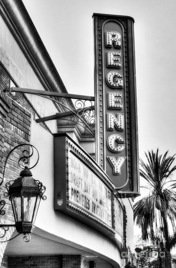 Old Movie Theater 2 BW Photograph by Mel Steinhauer