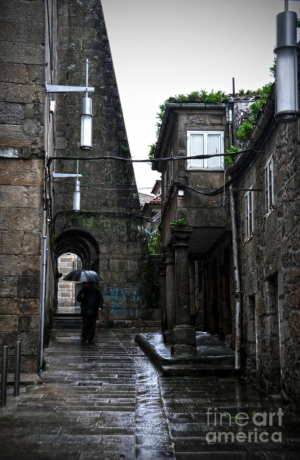 Old narrow street in Pontevedra Photograph by RicardMN Photography