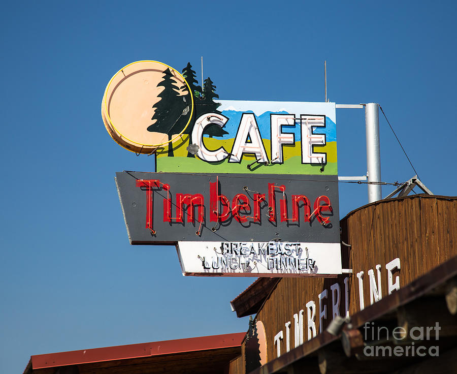 Vintage Photograph - Old Neon Sign in West Yellowstone by Edward Fielding