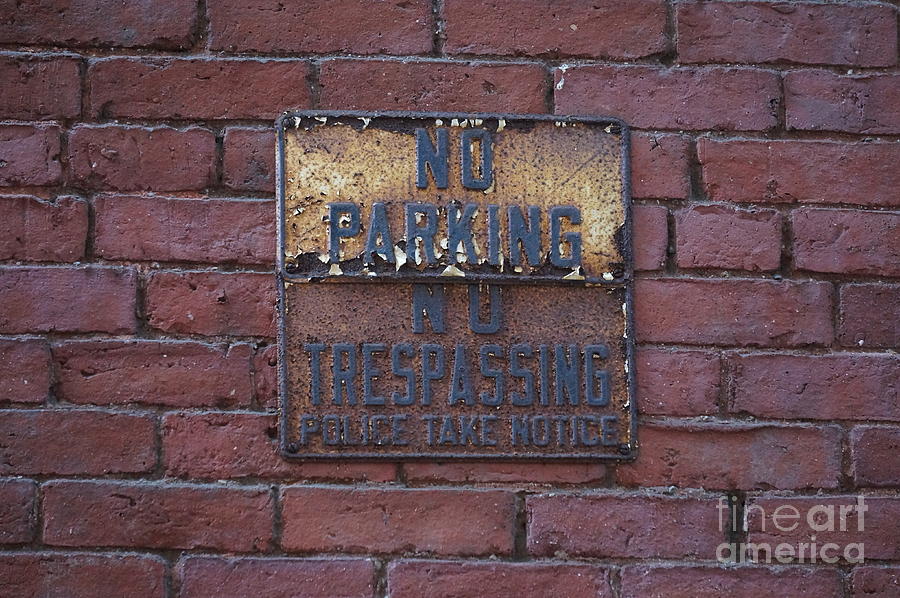 Sign Photograph - Old No Parking Sign by Zori Minkova