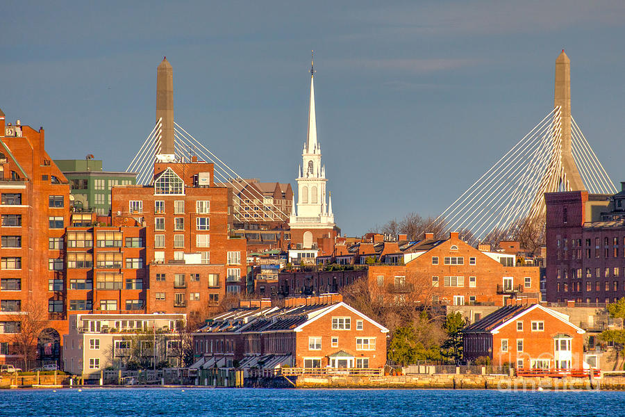 Old North Church and the Zakim Bridge Photograph by Susan Cole Kelly