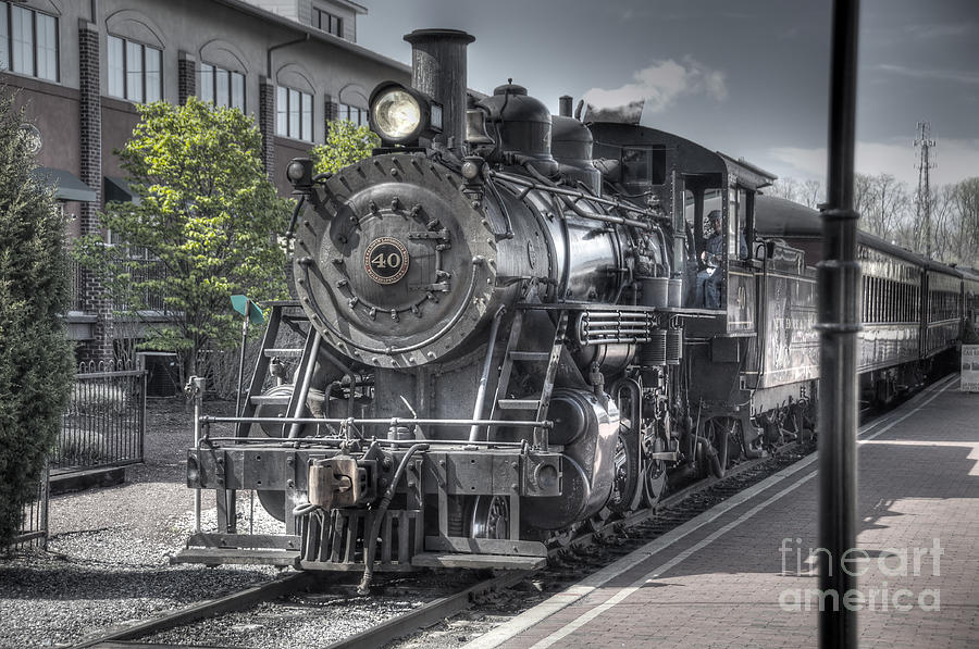 Train Photograph - Old Number 40 by Anthony Sacco