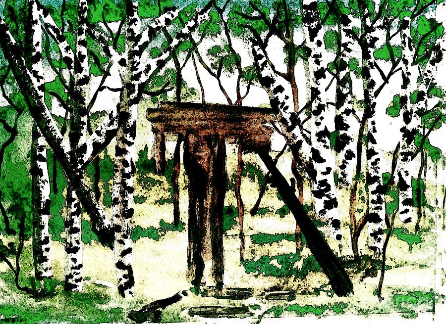 Old Obstacles Painting by Denise Tomasura Old Obstacles Painting by Denise Tomasura
