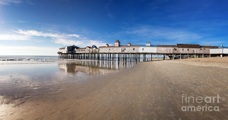 Old Orchard Beach panorama Photograph by Jane Rix