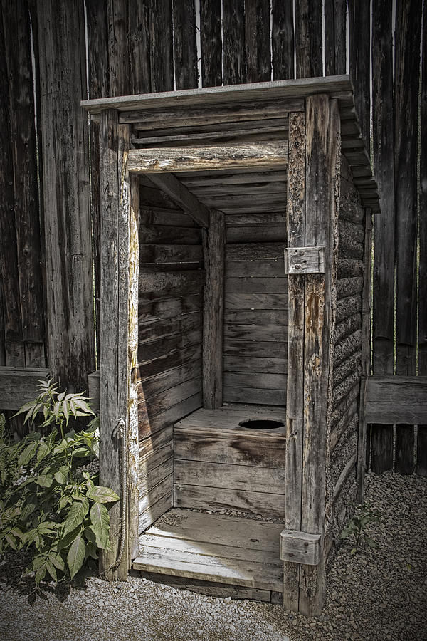 Outhouse Photograph - Old Outhouse in the Fort at Fort Edmonton by Randall Nyhof