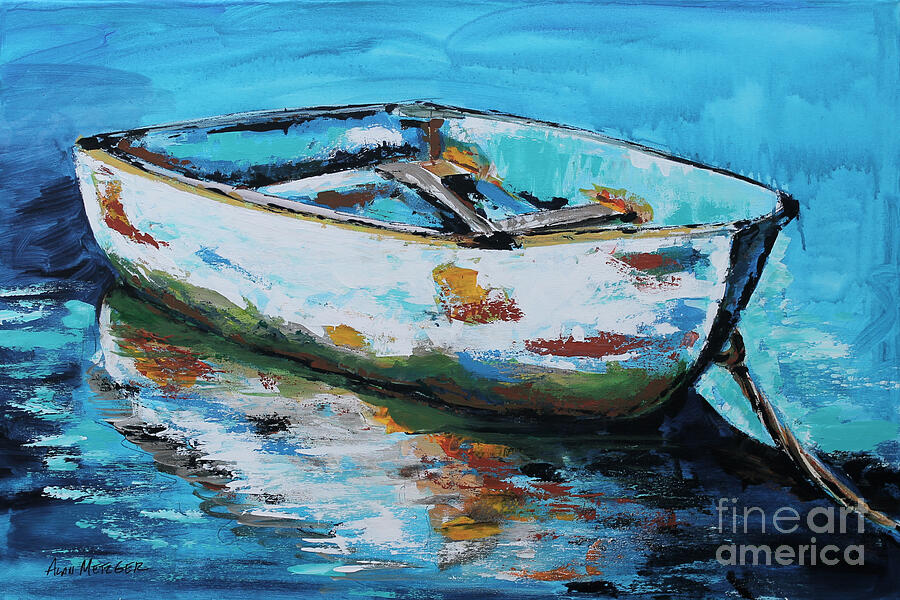 Boat Painting - Old Paint 2 by Alan Metzger