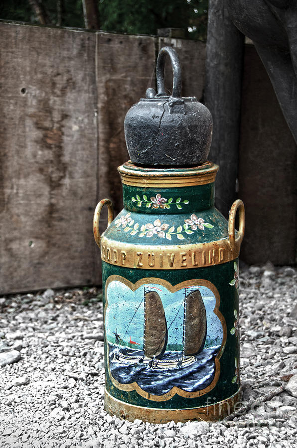 Old painted milk can Photograph by RicardMN Photography