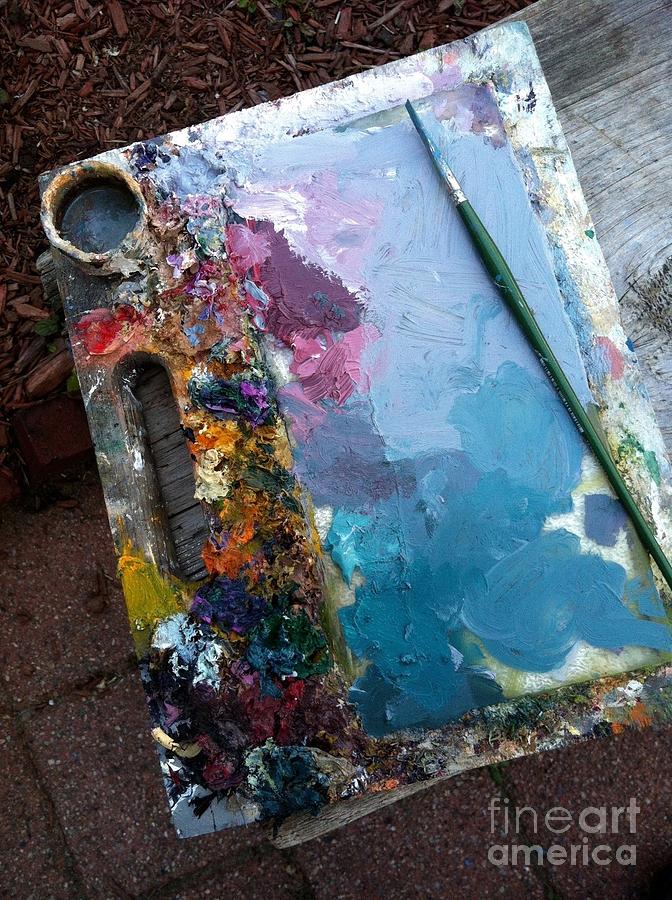 Tool Photograph - Old Painters Palette by Barbara Chase
