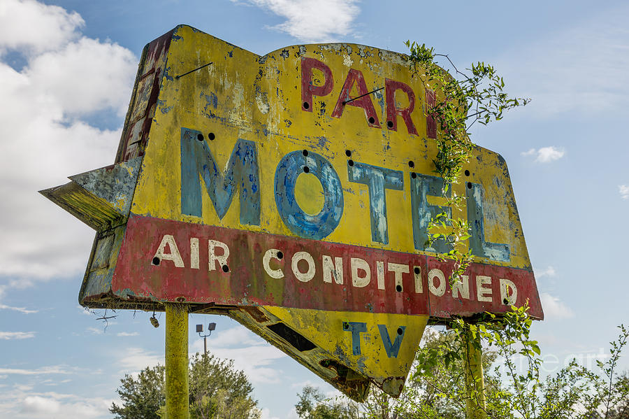Old Park Motel Sign Route 1 Jacksonville Florida Photograph by Dawna Moore Photography
