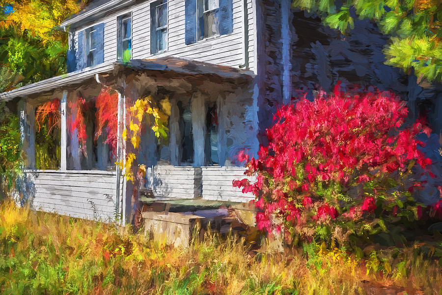 Old Parsonage Lafayette Baptist Church Lafayette Sussex County NJ Painted  Photograph by Rich Franco
