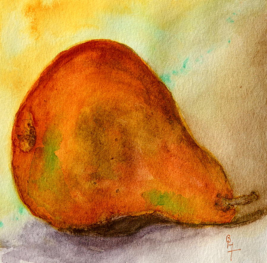 Old Pear Painting by Beverley Harper Tinsley