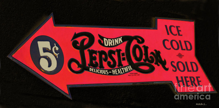 Old Pepsi Sign Photograph