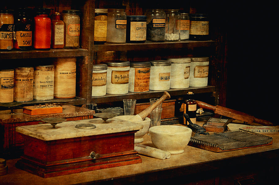 Old Pharmacy Bottles Photograph by Maria Angelica Maira