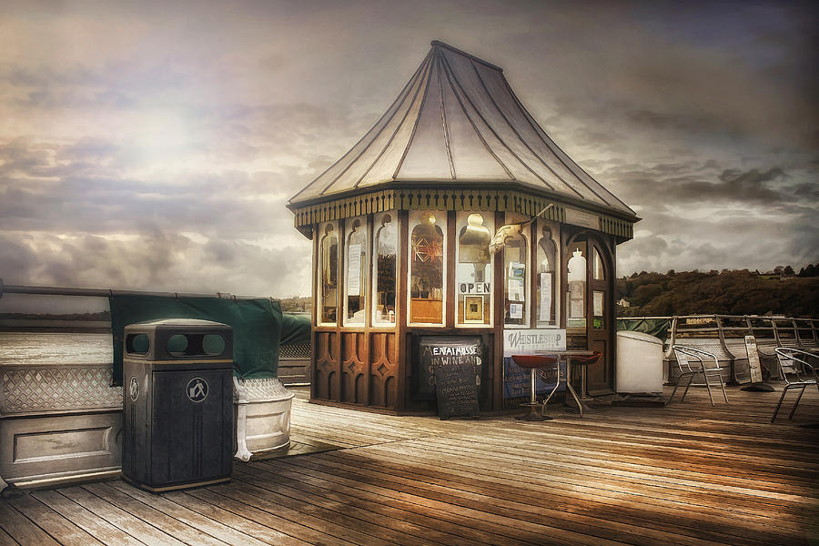 Pier Photograph - Old Pier Shop by Ian Mitchell