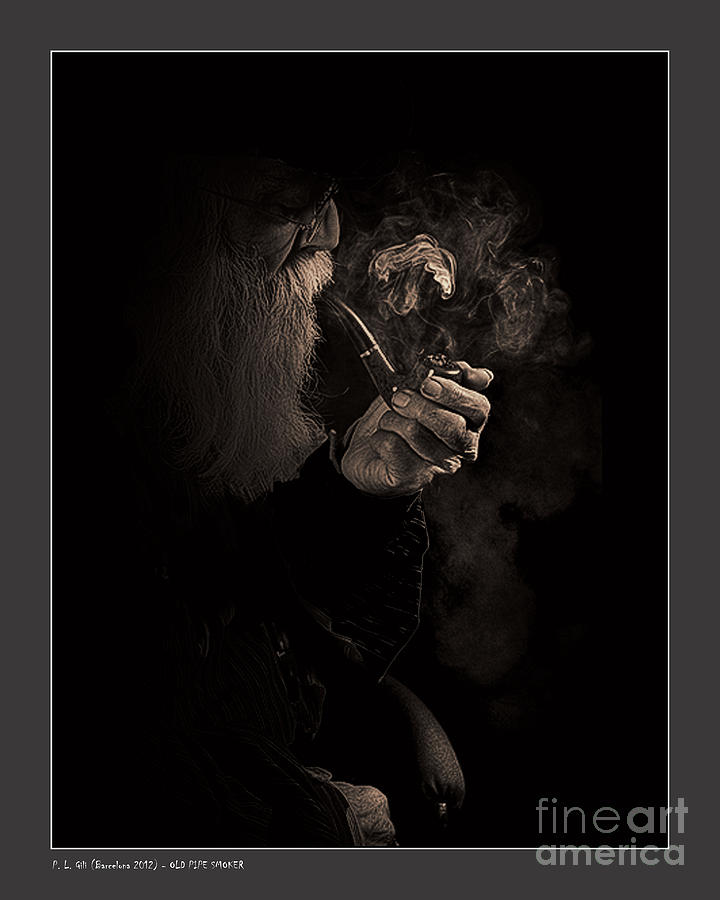 Old Pipe Smoker Photograph by Pedro L Gili