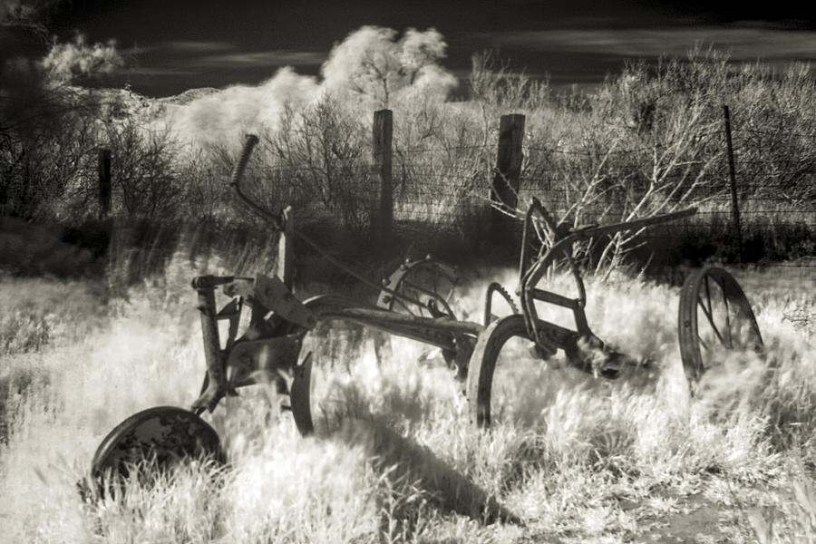 Black And White Photograph - Old Plow by Scott Campbell