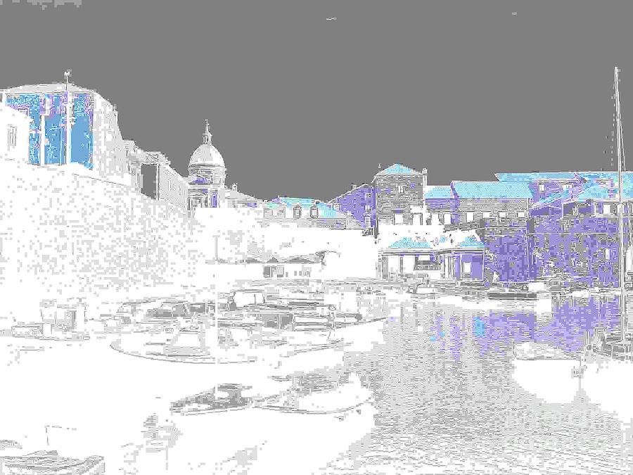 old Port Dubrovnik Digital Art by Luksa Obradovic