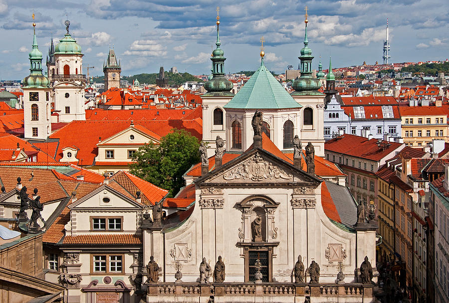 Old Prague steeples Photograph by Dennis Cox - Fine Art America