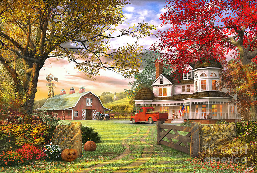 Old Pumpkin Farm Digital Art by MGL Meiklejohn Graphics Licensing