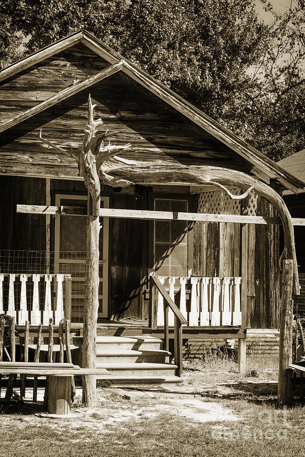 Old Ranch Cabin In Antique Sepia 3008.01 Photograph by M K Miller