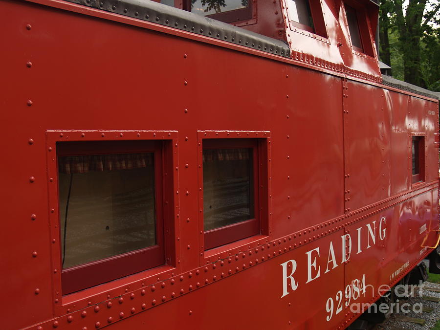Train Photograph - Old Reading RR Caboose in Lititz PA by Anna Lisa Yoder
