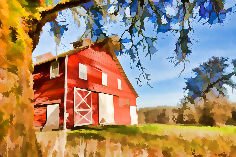 Old Red Barn Photograph by Bonnie Bruno