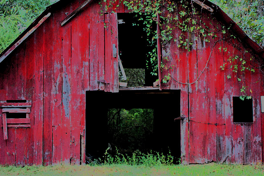 Old Red Barn III Photograph by Lanita Williams