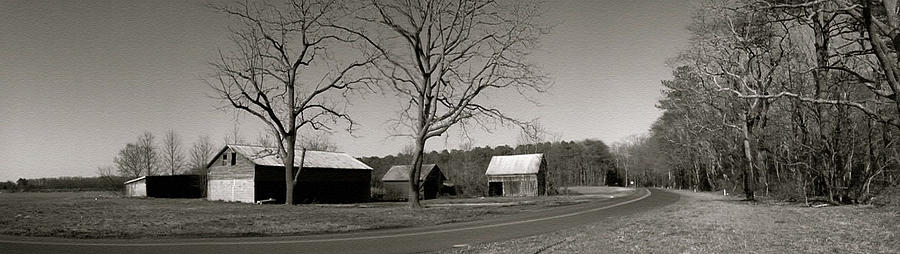 Old Red Barn In Black and White Long Photograph by Chris W Photography AKA Christian Wilson