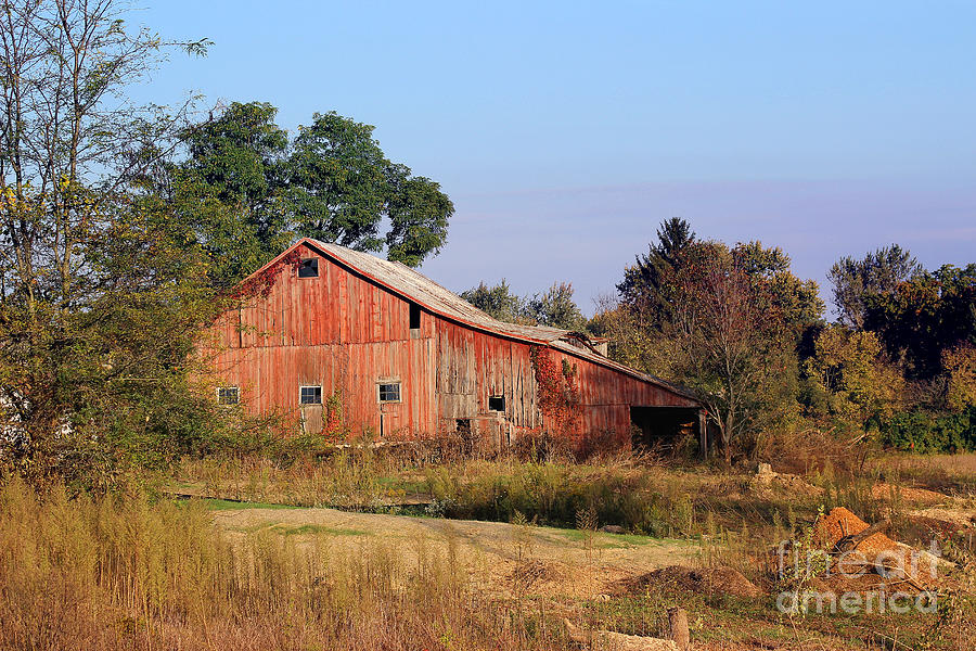 Old Red Barn Photograph by Karen Adams