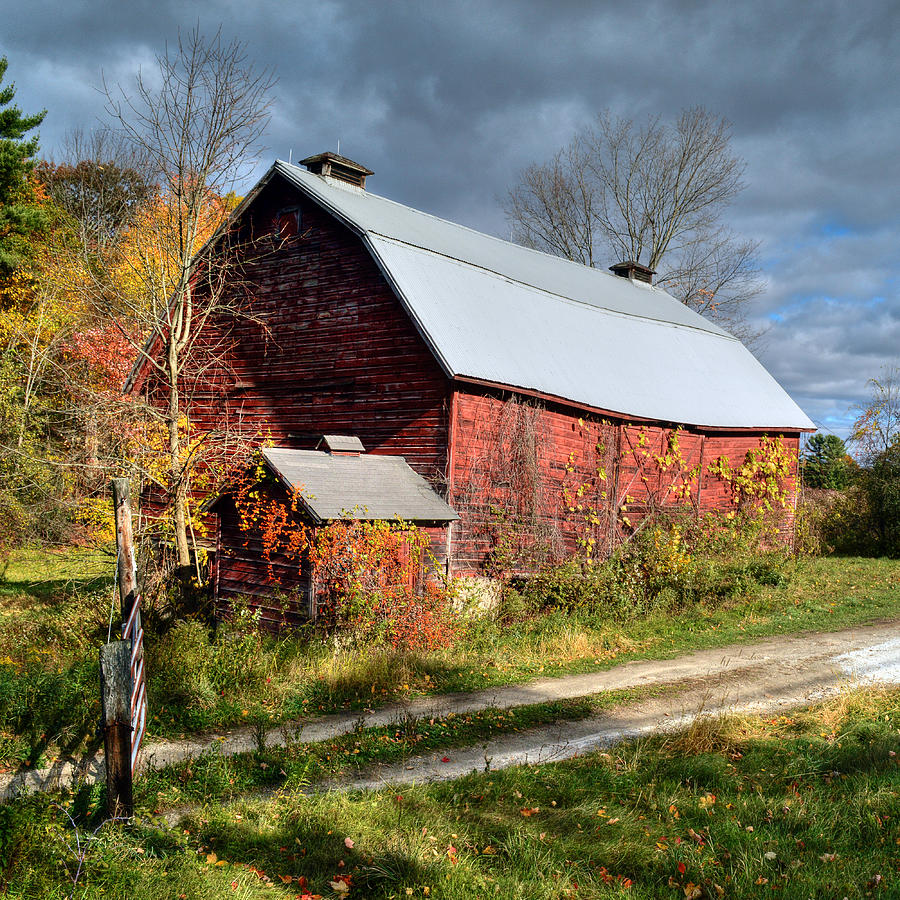 Old Red Barn - Square Photograph by Geoffrey Coelho - Fine Art America