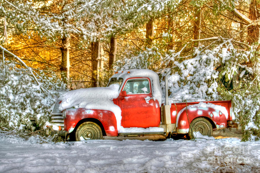 Truck Photograph - Old Red by Benanne Stiens