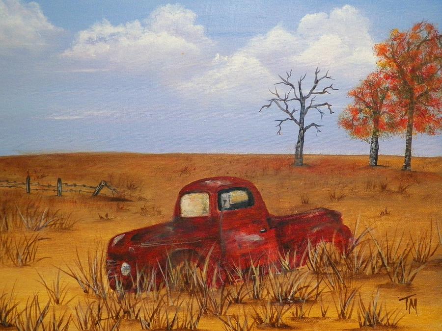 Old Red Painting by Teri Merrill