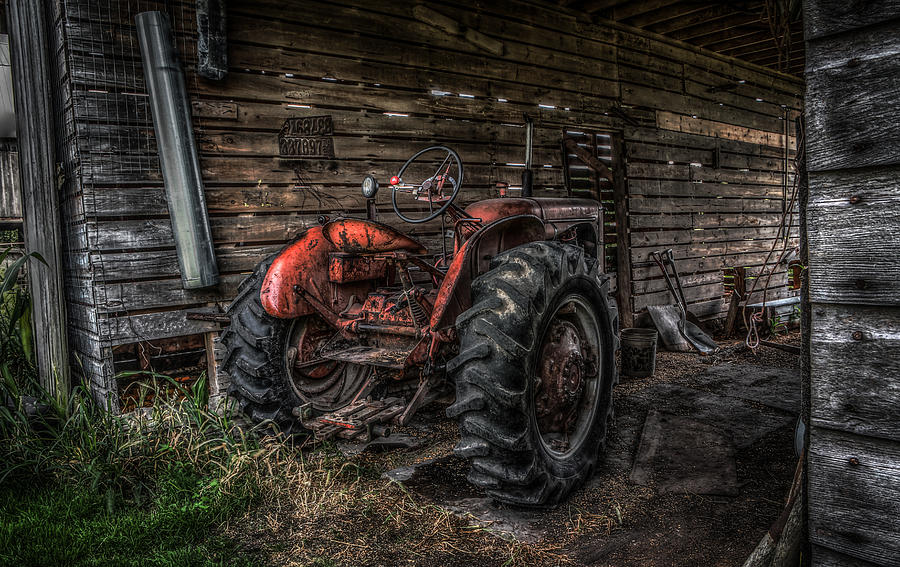Old Red Tractor Photograph by Ray Congrove