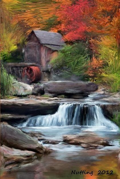 Old River Mill Painting by Bruce Nutting