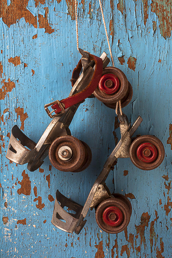 Toy Photograph - Old roller skates by Garry Gay
