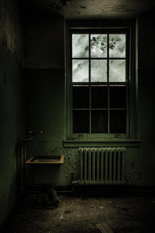 Abandoned Asylum Photograph - Old room - Abandoned Asylum - The presence outside by Gary Heller