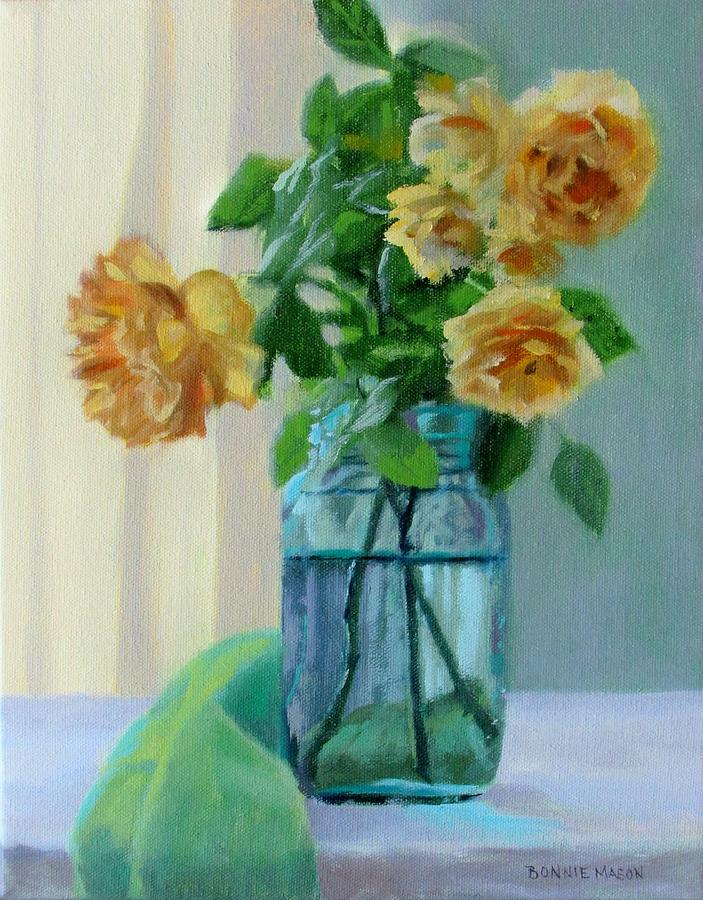 Old Roses Painting by Bonnie Mason