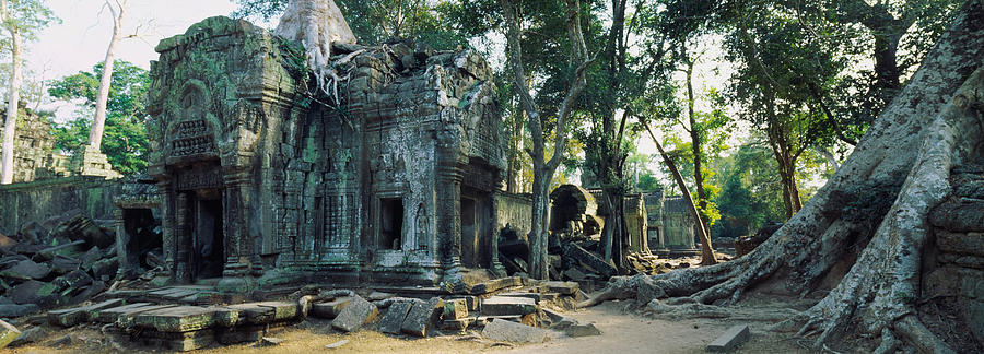 Architecture Photograph - Old Ruins Of A Building, Angkor Wat by Panoramic Images