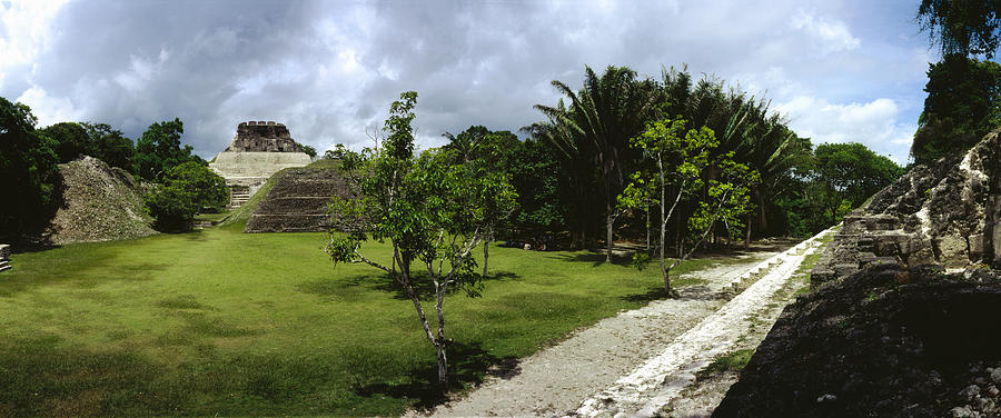 Mayan Photograph - Old Ruins Of A Temple In A Forest by Panoramic Images