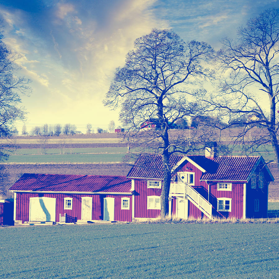 Old Rural Farm In Vintage Country Photograph by Christian Lagereek