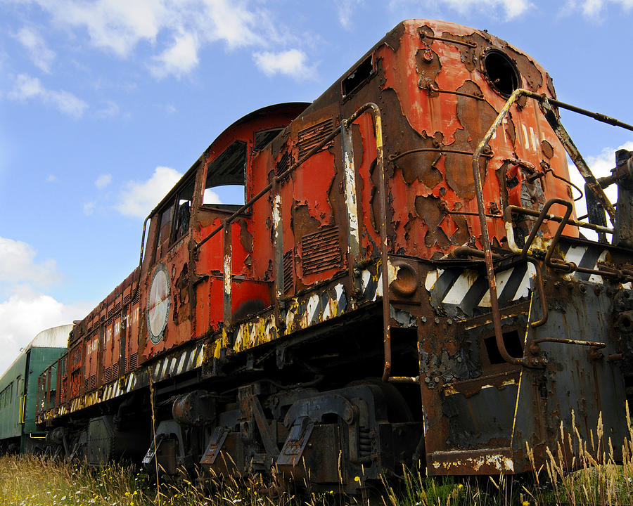 Train Photograph - Old Rusted Locomotive by Shaun McWhinney
