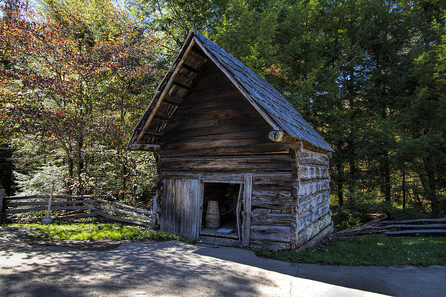Old Rustic Shed at Cades Cove Photograph by Kathy Clark